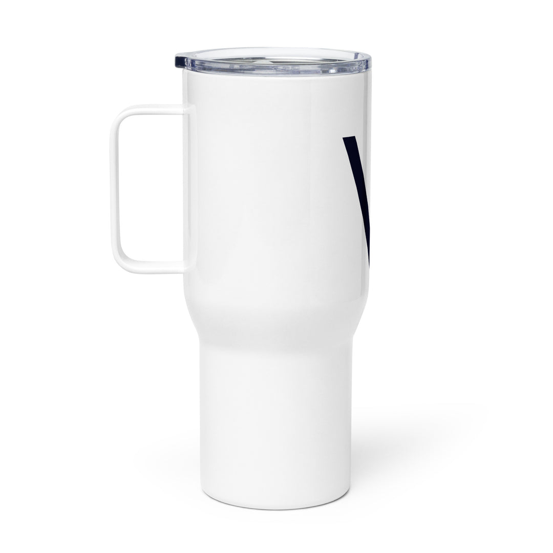 Travel mug with a handle